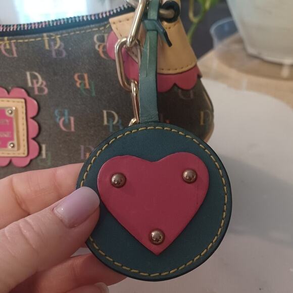 VTG Dooney & Bourke Gray Multicolor Logo Baguette Bag Y2K Barbie - Picture 10 of 16